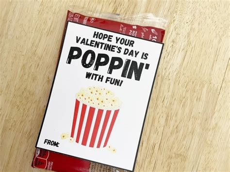 Popcorn Valentine Card Printable Valentine Cards For Kids Kids