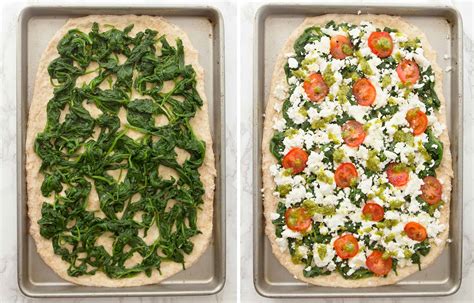 Spinach Pizza With Feta And Pesto The Clever Meal