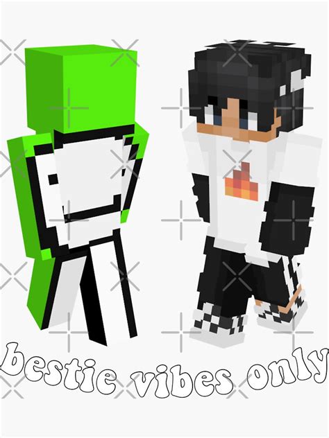 Dream And Sapnap Mc Skins Sticker For Sale By Rhearealm Redbubble