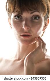Closeup On Face Pretty Slender Nude Stock Photo Shutterstock