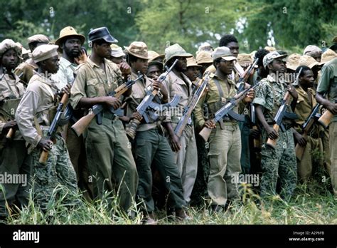 Zimbabwe Rhodesia 1980 Zanu Patriotic Front Fighters For Mugabe Come In