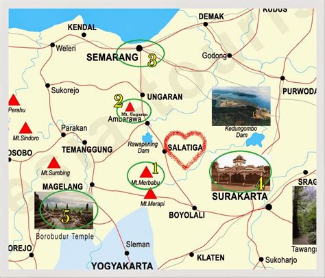 Peta Jawa Tengah Dan Tempat Wisata Tempat Wisata Indonesia