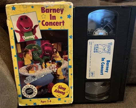 Barney In Concert Vhs Sing Along Video Tape Rare 1990 Oop Live Majestic
