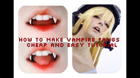 How To Make Vampire Fangs Easy And Cheap Tutorial Youtube