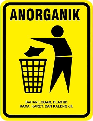 Stiker Vinyl Sampah Organik Anorganik B Dijual Satuan Lazada