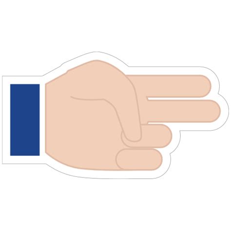 Hands Two Fingers Emoji Sticker
