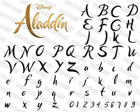 Aladdin Font Aladdin Svg Aladdin Font Svg Aladdin Font Cricut Aladdin Font Silhouette