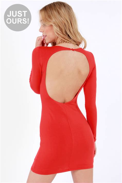 Sexy Red Dress Bodycon Dress Backless Dress
