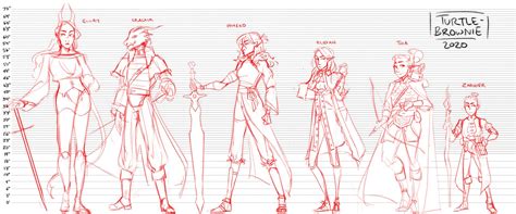 Blank Height Chart Comparison Some Characters Are Short And Some
