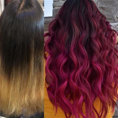 Makeover From Super Faded To Magenta Melt Magenta Hair Color