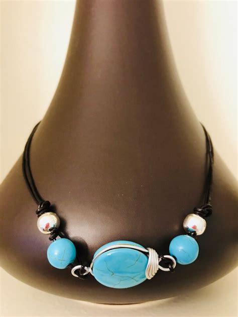 Turquoise Necklace For Women December Birthstone Jewelry Etsy