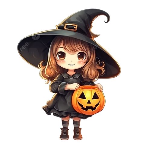 garota com chapéu de bruxa truque ou travessura bruxa de halloween com fantasia de carnaval de