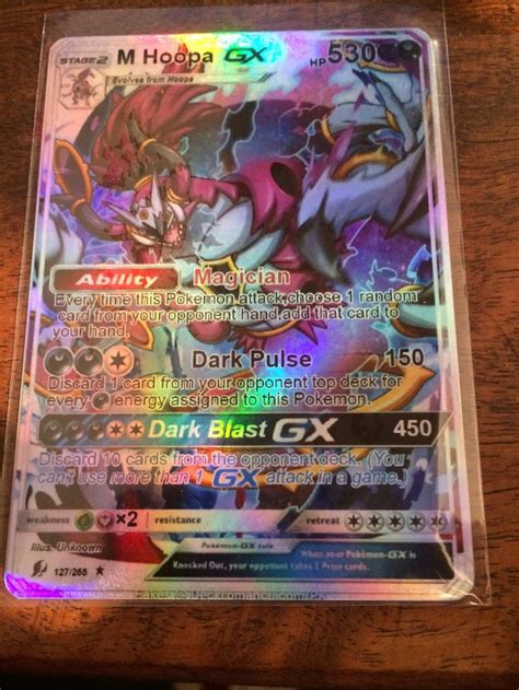 Mega M Hoopa Gx Ex Orica Pokemon Card Etsy Rare Pokemon Cards