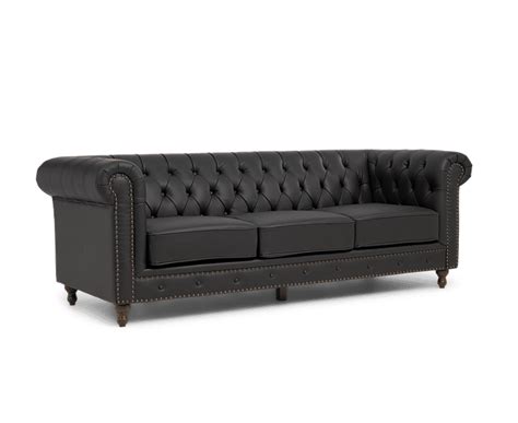 Get set for 3 seater leather sofa at argos. Milano Chesterfield Black Leather 3 Seater Sofa