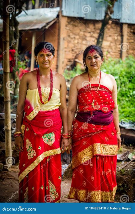Nepali Brahmin Women In Rural Village Editorial Stock Photo Image Of