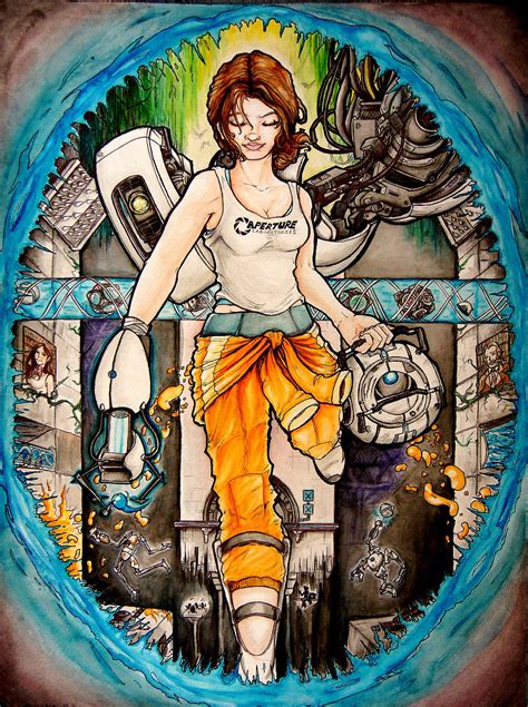 Chell From Portalheck Yes Pop Culture Art Portal