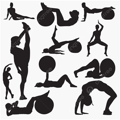 Woman Fitness Silhouette Png Free Woman Fitness Silhouettes