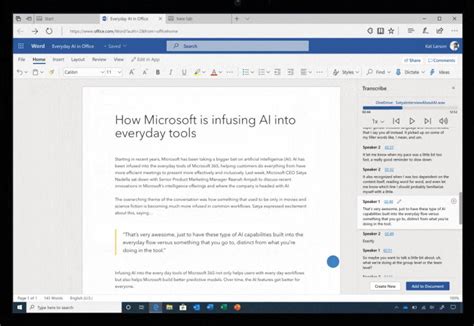 Microsoft Is Adding Audio Transcription To Word Zdnet