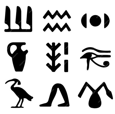 Premium Vector Egyptian Hieroglyphs Vector Pack