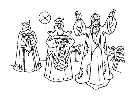 Páginas para colorear de Reyes Magos para niños Reyes Magos Dibujos para colorear para niños