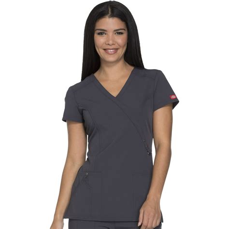 Dickies Dickies Xtreme Stretch Scrubs Top For Women Mock Wrap 85956