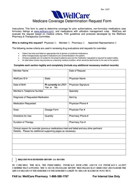 Wellcare Prior Authorization 2007 2024 Form Fill Out And Sign
