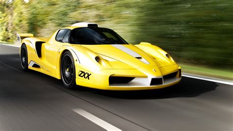 Yellow Race Car Ferrari Ferrari Enzo Ferrari Fxx Car Hd Wallpaper