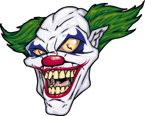 Download Joker Evil Clown Illustration Scary Clown Cartoon Png Image