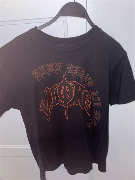 Vlone Vlone Live Vlone Die Vlone Front Gothic Font Tee Grailed