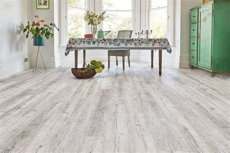 It's becoming popular for the farmhouse kitchen look as well. Spectra Columbia Pine White Plank Luxury Click Vinyl Flooring