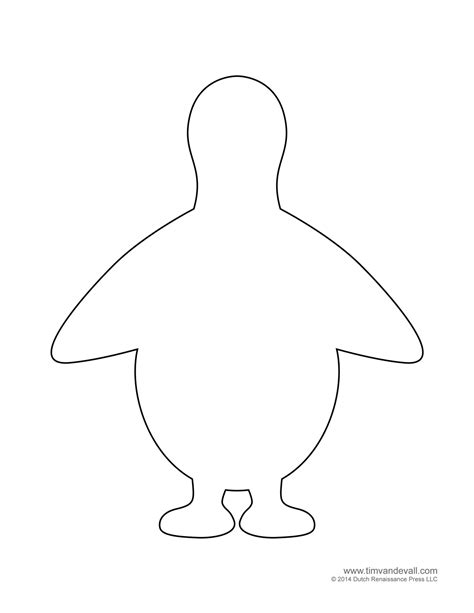 Penguin Template Coloring Pages Clipart Pictures And Crafts