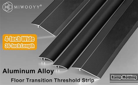 Aluminum Floor Transition Threshold Strip 36 Inch By 4 Inch Matte