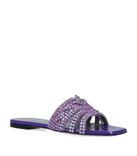 Gina Purple Embellished Lexi Sandals Harrods Uk