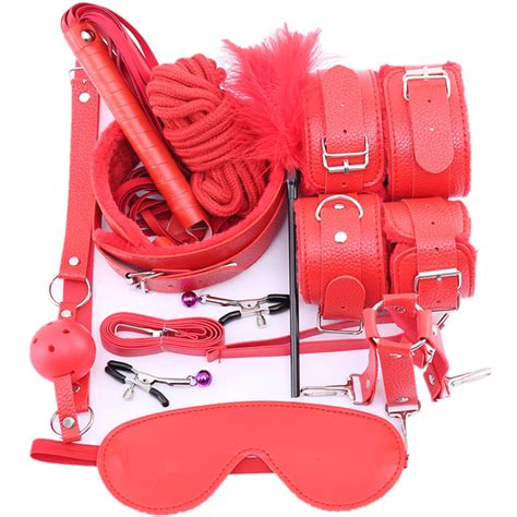 Erotic Sex Toys For Adult Game Leather Erotic Bdsm Sex Kits Bondage Handcuffs Sex Game Whip Gag