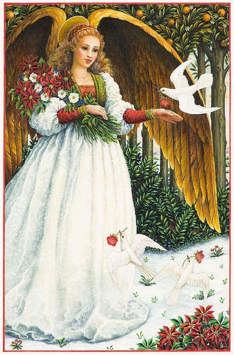 Messengers Of Peace Art Print By Lynn Bywaters Christmas Angels