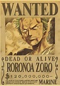 Poster Wanted Zoro | Boutique Manga