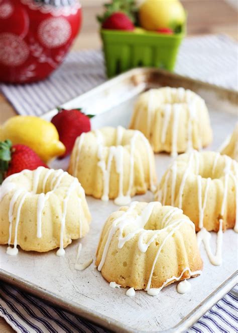 Lemon Sour Cream Mini Bundt Cakes Positively Splendid Crafts Sewing
