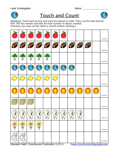 Common Core Worksheet Kcc4 Have Fun Teaching