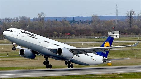 Lufthansa Airbus A330 300 Takeoff At Düsseldorf Airport Youtube