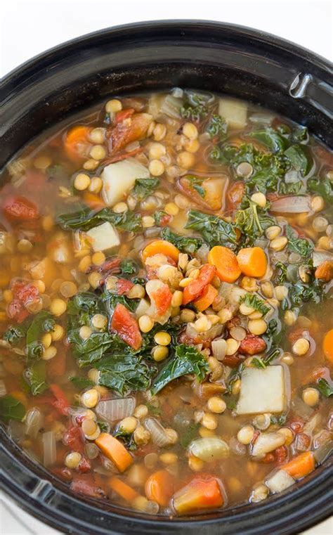 Often, the recipe can be assembled the night before, plopped in your crock pot and turned on in the morning, freeing up time to pour yourself one more cup of coffee before the chaos. 10 Best Simple Vegetable Soup Crock Pot Recipes