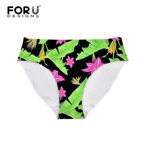 Forudesigns Black Flower Printing Traceless Panties Fashion Women Sexy