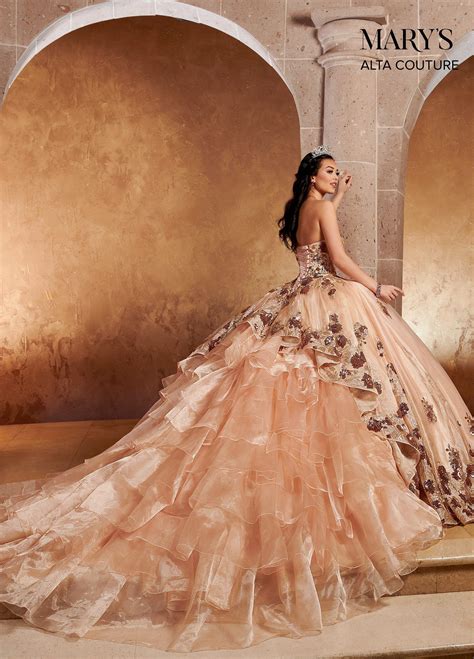 Sequin Strapless Quinceanera Dress By Alta Couture MQ Deep