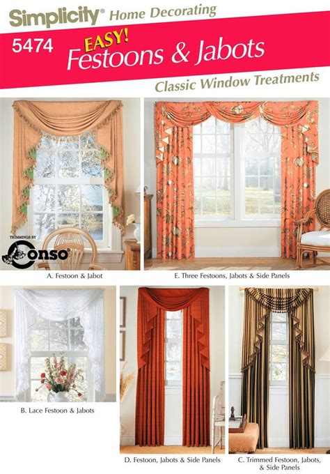 Simplicity Sewing Pattern 5474 Home Decorating One Size Curtain