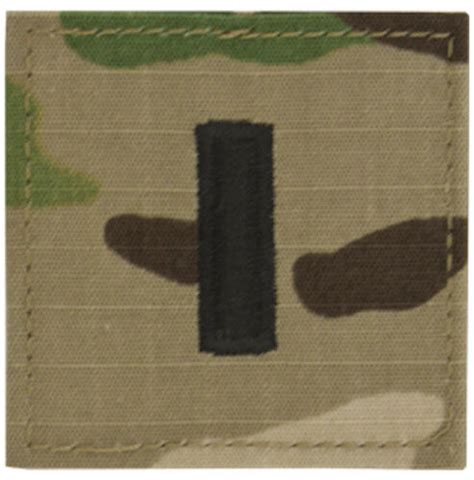 Army Ocp Multicam Camo Rank Insignia 2 Hook Fastener 1st Lieutenant