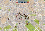 Large detailed tourist map of central part of Sofia | Vidiani.com ...