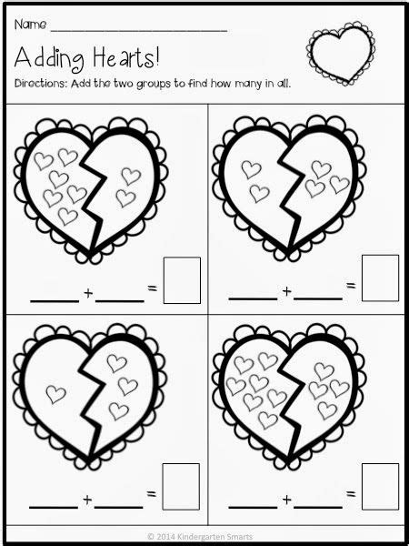 Valentine Math Worksheets 99worksheets Valentine Day Worksheets First