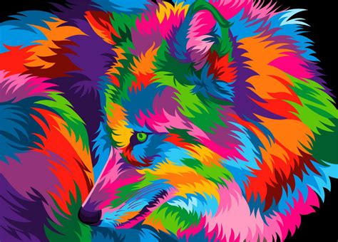 Wahyu Romdhoni On Behance Colorful Animals Colorful Animal Paintings