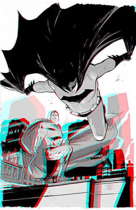 Batman And Superman By Lee Weeks In 3d Anaglyph By Xmancyclops On