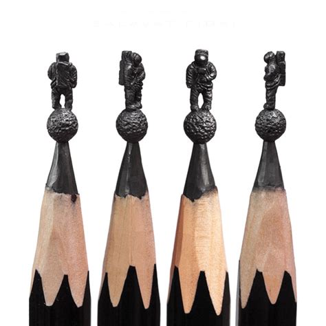 Artist Carves Miniature Sculptures Onto The Tips Of Pencils
