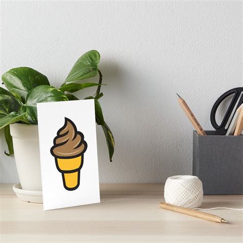 Chocolate Ice Cream Cone Naked Art Board Print By ArtofDissent Redbubble